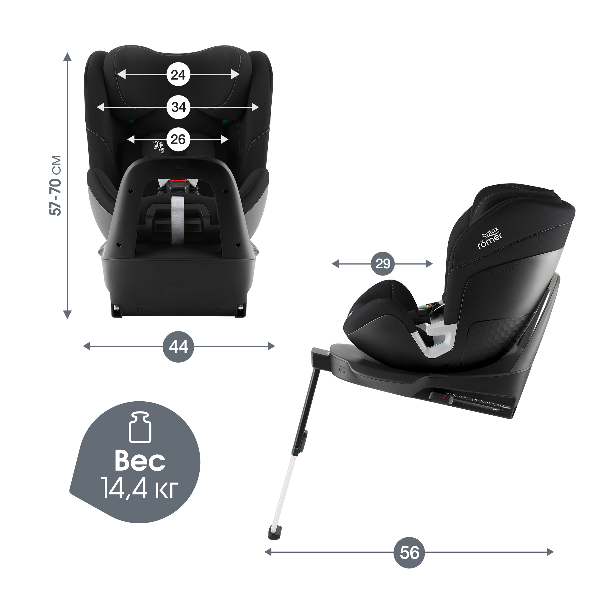 Britax Roemer SWIVEL, Space Black