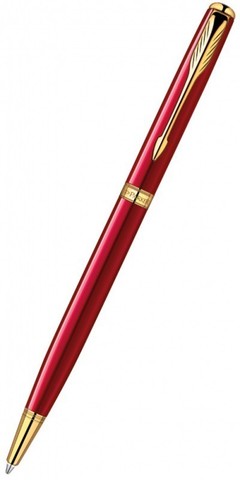 Ручка шариковая Parker Sonnet Slim K439 Essential,  Lacque Red GT (1859473)