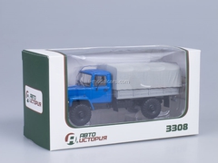 GAZ-3308 board with awning 4x4 engine ZMZ-513 blue AutoHistory 1:43