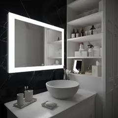 Зеркало с подсветкой и функцией антизапотевания ART&MAX SOLI AM-Sol-915-685-DS-F-H фото