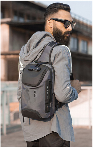 Картинка рюкзак однолямочный Bange BG-7082 Grey - 18