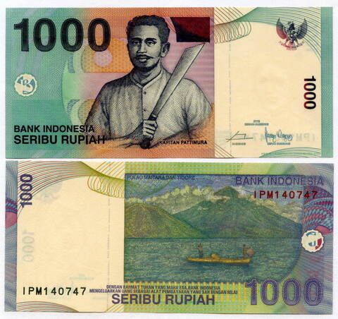 Банкнота Индонезия 1000 рупий 2016 UNC