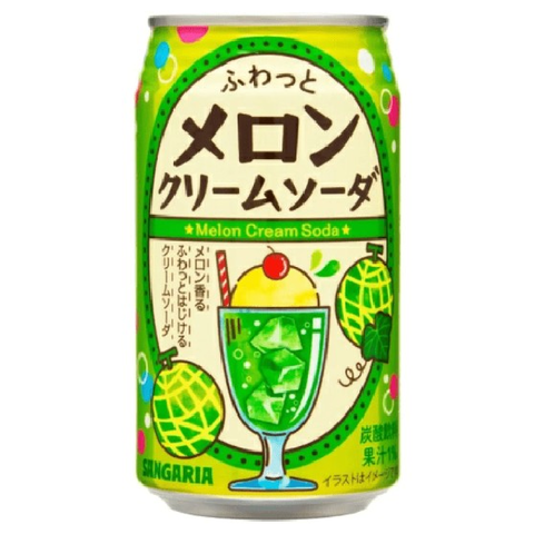 Газированный напиток со вкусом сливочной дыни Sangaria Мelon Cream Soda, 350 мл