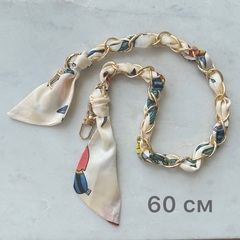 Ручка из цепочки(золото) с платком S-27(60см)