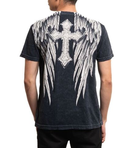 Affliction | Футболка мужская Crossed Over Tee A27249 сзади