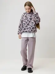 брюки  для девочки  КР 400844/сиреневый 3304 к621