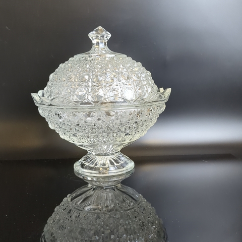 Антуражная шикарная ваза для конфет с крышкой, изящный декор, винтаж СССР 1970-1990 гг