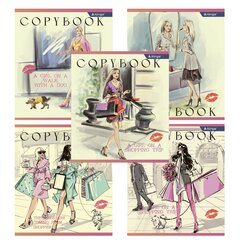 
          Тетрадь 36 л., А5, клетка, Alingar "Girls", скрепка, офсет, мелованный картон (стандарт), 5 дизайнов в пленке т/у