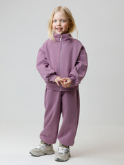 брюки  для девочки  КР 400872/лиловый 3220 к649