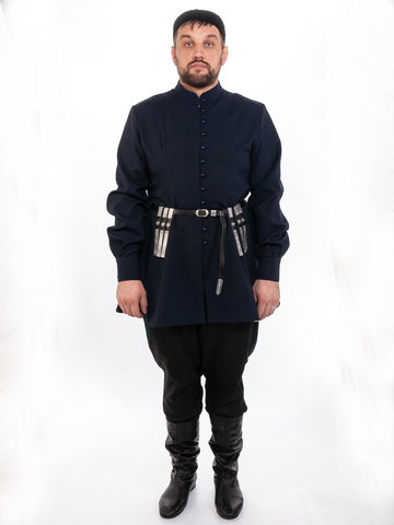 Бешмет традиционный тёмно-синий, габардин