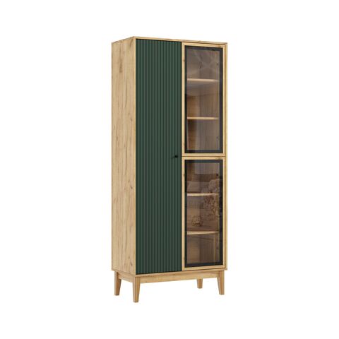Оливия Шкаф (рамка AGT) (Браш Мени Грин, Дуб Крафт)