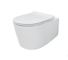 RE1100R Унитаз Rennes подвесной, безободковый с креплениями HDC527WH c сиденьем