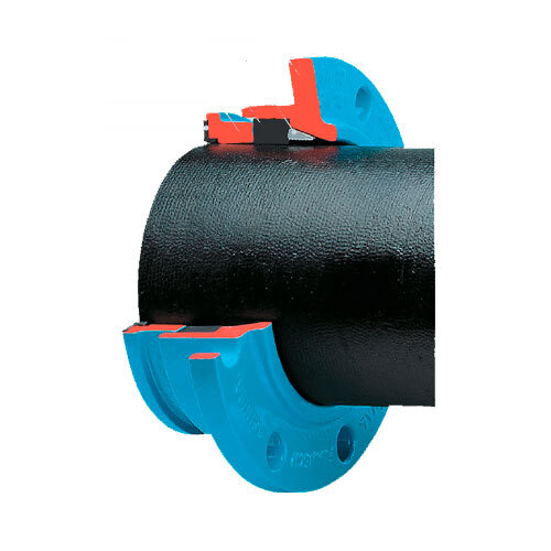 Фланцевый адаптер для чугунных труб с системой фиксации Hawle 7602 ...