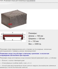 1031 Резиновая опора для ножничных подъемников