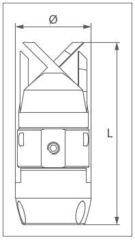 Роторная насадка SNKH с ножевым наконечником. 1/2 г. 150/50
