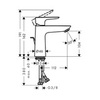 Смеситель для раковины однорычажный с донным клапаном Hansgrohe Talis E 71715000