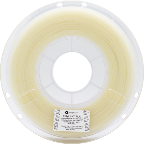 Пластик для 3D-принтера PolyMaker PolyLite PLA, 1.75 мм, 1 кг, Натуральный