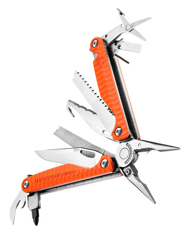 Мультитул Leatherman Charge Plus G10 100 mm, 19 функций, оранжевый, кробка картонная (832782)