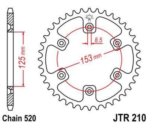 Звезда ведомая JTR210 39