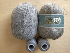 Классический серый, арт. 803, пух норки синяя этикетка