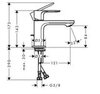 Hansgrohe Rebris S 72586000 Смеситель для раковины EcoSmart+ (хром)