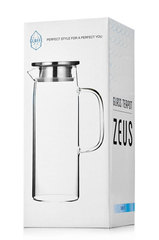 Кувшин для воды Zeus Glaffe с фильтром в крышке стеклянный 1600 мл