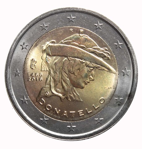 2 евро 2016 Италия - Донателло