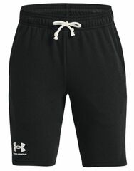 Детские теннисные шорты Under Armour Boys' UA Rival Terry Shorts - black/mod gray