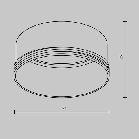 Кольцо декоративное для светильника Maytoni UNITY Focus LED RingL-20-W