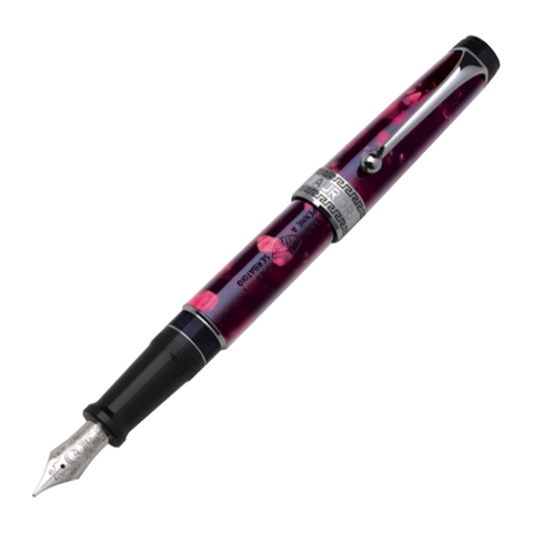 Перьевая ручка Aurora Optima Auroloide Variegated Burgundy CT, перо — F, в подарочной коробке