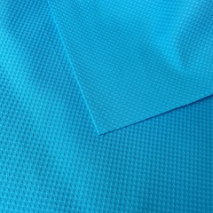 Ткань хлопок пике ярко- голубой 2017