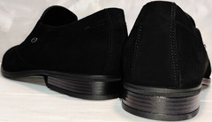 Модные замшевые туфли черные мужские Ikoc 3410-7 Black Suede.