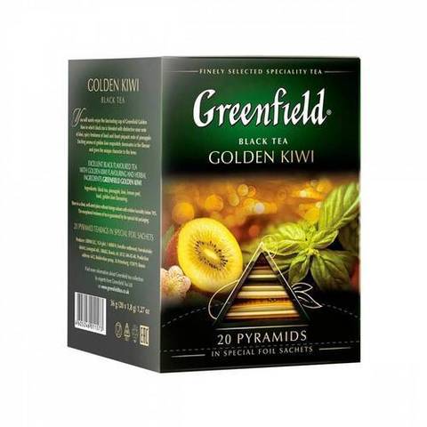 Чай черный в пирамидках Greenfield Golden Kiwi, 20 пак/уп