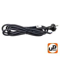 Шнур сетевой UNITED PARTS 2x1,5 мм.кв. - 2,5 м, ПГА-ВП (медь, термоэластопласт ±50С°) (90-0449)