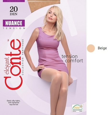 Колготки жен. Conte NUANCE 40,  p.3 beige