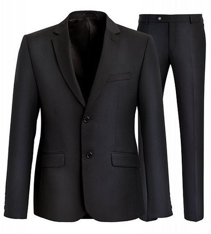 Черный приталенный костюм для подростка STENSER