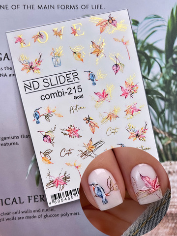 Слайдер-дизайн Nail Design combi-215 Gold