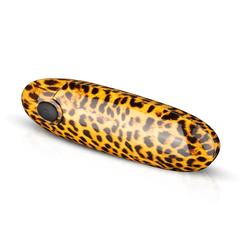 Леопардовый вибромассажер-помада Asha Lipstick Vibrator - 10 см. - 