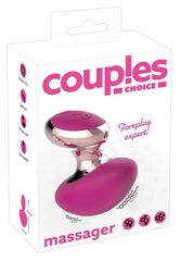 Ярко-розовый вибромассажер Couples Choice Massager - 