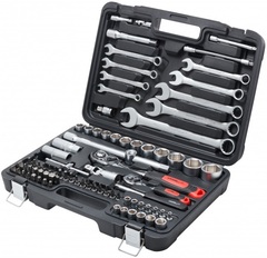 Набор инструмента  BraumAuto  82 предм. 1/2-1/4 (4-32мм, 6 гран.) Хром