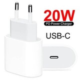 Адаптер питания на Type-C (USB-C) с быстрой зарядкой PD 20W для iPad, iPhone и др. (Белый)