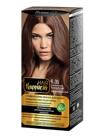 Белита М Hair Happiness Крем-краска для волос аммиачная 6.35 золотистый темно-русый