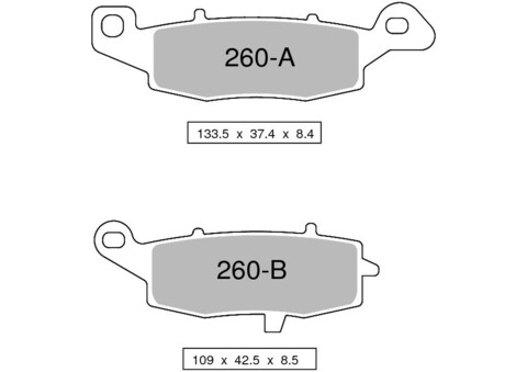 Колодки дискового тормоза Trofeo Sintered 260  (LMP305, FDB2048)