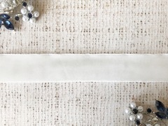 Лента бархатная, ш. 2 см, белый