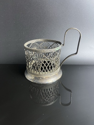 Подстаканник мельхиор винтажный клеймо, скань, СССР 1960-1990 гг