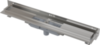Flexible Low - Водоотводящий желоб для перфорированной решетки с регулируемым краем к стене, с верти AlcaPlast