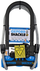 Велозамок Oxford Shackle 14 Duo 320х14 with 1.2m x 12mm синий
