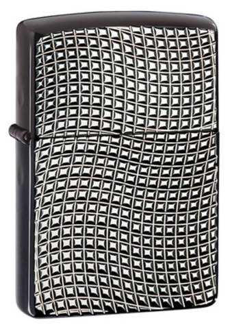 Зажигалка Zippo Armor с покрытием High Polish Black Ice, латунь/сталь, чёрная, 36x12x56 мм