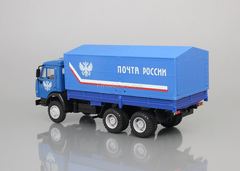 KAMAZ-53205 flatbed truck with tarpaulin Russian Post blue Elecon 1:43