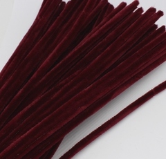 Проволока шенил/синель для рукоделия 30 см, бордо